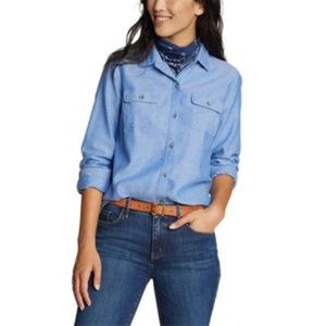 Eddie Bauer Firelight Flannel shirt, Wave Blue, size Large